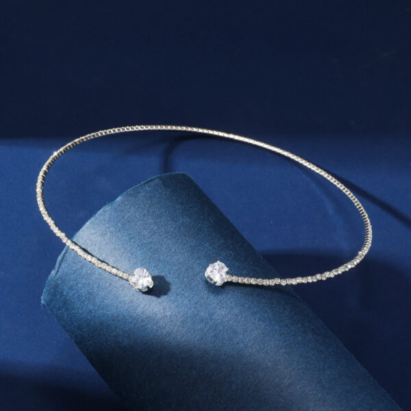 806aef6d-fad8-44ee-9c13-32bd53de74ef.jpg Fashion Jewelry Rhinestone Heart Collar Choker Necklace For Women Silver Color Simple Open Collar Necklace Torques Jewelry Accessories