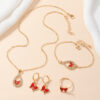 8d2c1338-2258-4f2c-b791-be9a495e8072.jpg Luxury Women Butterfly Necklace Bracelet Earrings Drop Oil Diamond Jewelry