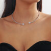 a065cafc-0185-4781-b6d0-27e054ce418f.jpg Fashion Jewelry Rhinestone Heart Collar Choker Necklace For Women Silver Color Simple Open Collar Necklace Torques Jewelry Accessories