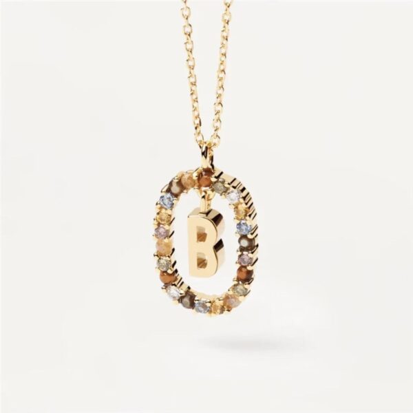 b9b5f5bb-8602-4b3c-abc8-b2a1878d3657.jpg Colored Rhinestone Necklace 26 Alphabet Necklace 18K Fashion Jewelry
