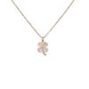 Gold Plated Enamel Sakura Flower Necklace, Flower Necklace, Gold Sakura Flower Necklace, Christmas Gift, Gift for her, Everyday Necklace