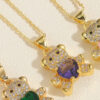 cf7f0317-1b86-44a2-9844-3340ceac76c1.jpg Copper Micro Inlaid Zircon Bear Love Gem Necklace